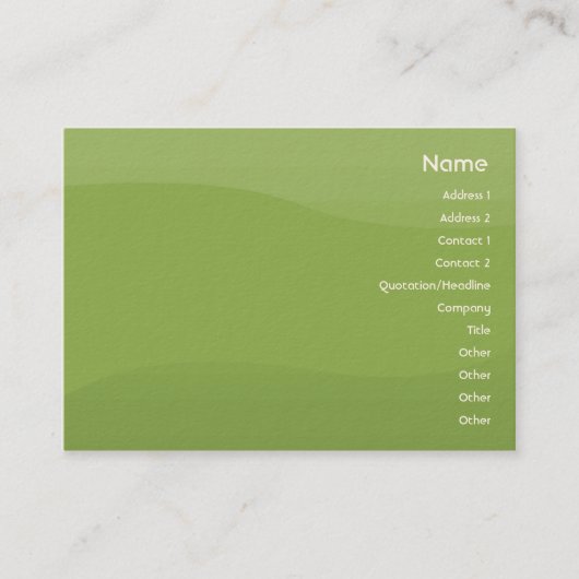 Carte De Visite Vagues de Foamgreen - potelées (Devant)