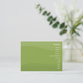 Carte De Visite Vagues de Foamgreen - potelées (Debout devant)