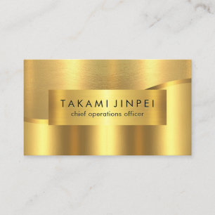 Carte De Visite Vagues de luxe en or Couches PDG Patron