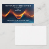 Carte De Visite Vagues de particules numériques Abstraites haute t (Devant / Derrière)