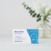 Carte De Visite Vagues de piscine professeur de natation (Debout devant)