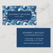 Carte De Visite Vagues de résumé (Devant / Derrière)