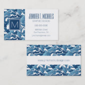 Carte De Visite Vagues de résumé (Devant / Derrière)