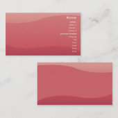 Carte De Visite Vagues de rose - affaires (Devant / Derrière)