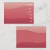 Carte De Visite Vagues de rose - potelées (Devant / Derrière)