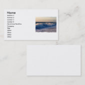 Carte De Visite Vagues de rupture courageuses sur une plage de la (Devant / Derrière)