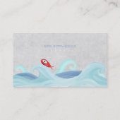 Carte De Visite Vagues de surf de poisson rouge (Dos)