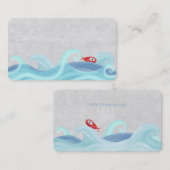 Carte De Visite Vagues de surf de poisson rouge (Devant / Derrière)