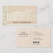 CARTE DE VISITE VAGUES DE TEXTURE CÉRAMIQUE ROSE NOIRE ABSTRAITE M (Devant / Derrière)