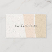 CARTE DE VISITE VAGUES DE TEXTURE CÉRAMIQUE ROSE NOIRE ABSTRAITES  (Devant)