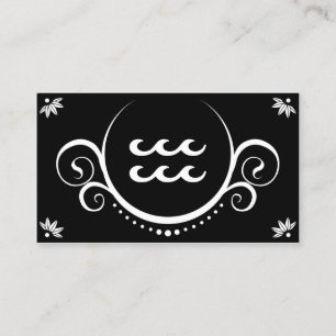 Carte De Visite vagues d'eau sophistication aquarius