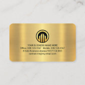 Carte De Visite Vagues dorées luxueuses CEO (Dos)