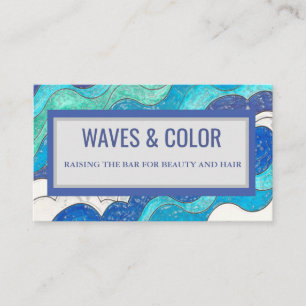 Carte De Visite Vagues et couleur