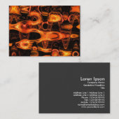 Carte De Visite Vagues fractales de flamme 02 (Devant / Derrière)