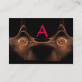 Carte De Visite VAGUES FRACTALES, rouge, marron (Dos)