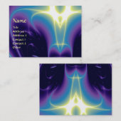 Carte De Visite VAGUES LÉGÈRES, Violet, Violet, Bleu, Blanc (Devant / Derrière)