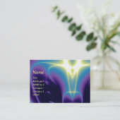 Carte De Visite VAGUES LÉGÈRES, Violet, Violet, Bleu, Blanc (Debout devant)