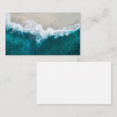 Carte De Visite Vagues marines - Noir de rivage des Maldives (Devant / Derrière)