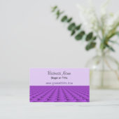 Carte De Visite Vagues Modernes de Design Violet (Debout devant)