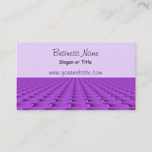 Carte De Visite Vagues Modernes de Design Violet (Devant)