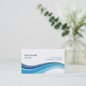 Carte De Visite Vagues modernes simples simples professionnelles (Debout devant)