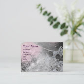 Carte De Visite VAGUES MONOGRAM rose noir et blanc gris (Debout devant)