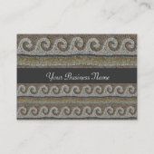 Carte De Visite VAGUES MOSAÏQUES, brun gris (Dos)