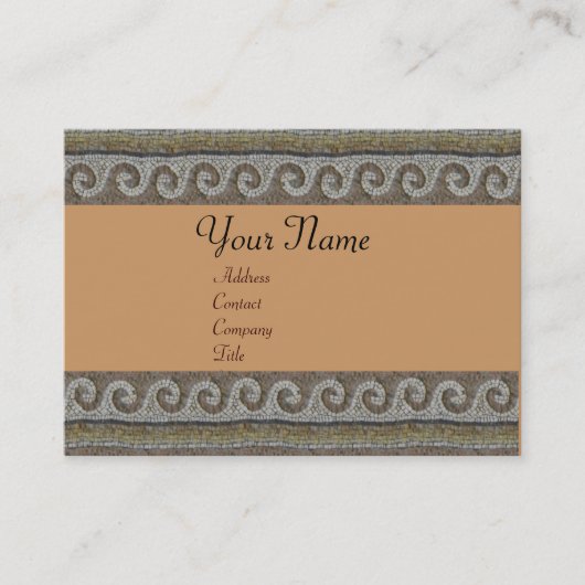 Carte De Visite VAGUES MOSAÏQUES, gris clair brun (Devant)
