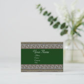 Carte De Visite VAGUES MOSAÏQUES, vert gris clair (Debout devant)