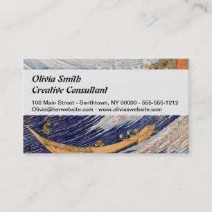 Carte De Visite Vagues océaniques Hokusai Bateaux en mer