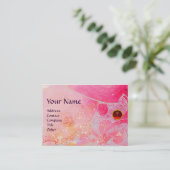 Carte De Visite VAGUES RUBY MONOGRAM, rose vif rouge violet bleu (Debout devant)
