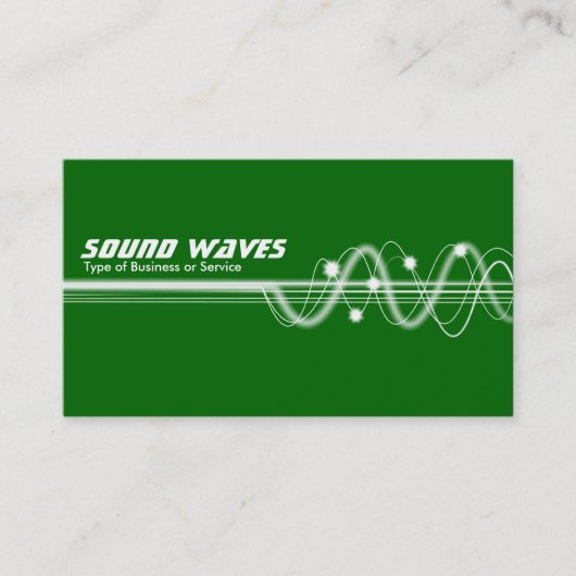 Carte De Visite Vagues sonores II - Vert herbe (Devant)