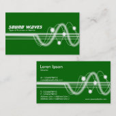Carte De Visite Vagues sonores - Vert herbe (Devant / Derrière)