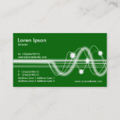 Carte De Visite Vagues sonores - Vert herbe (Dos)