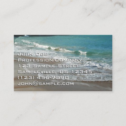 Carte De Visite Vagues sur la plage bleu turquoise Océan (Devant)