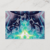 Carte De Visite VAGUES, tourbillons violets bleus vifs (Dos)