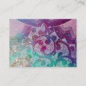 Carte De Visite VAGUES, tourbillons violets bleus vifs (Dos)