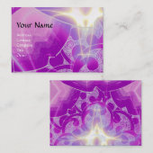 Carte De Visite VAGUES, tourbillons violets bleus vifs (Devant / Derrière)