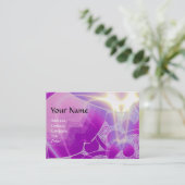 Carte De Visite VAGUES, tourbillons violets bleus vifs (Debout devant)