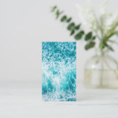 Carte De Visite Vagues tropicales de l'océan bleu (Debout devant)