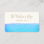 Carte De Visite Vagues tropicales Turquoise Ocean (Devant)