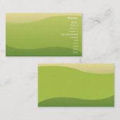 Carte De Visite Vagues vertes - affaires (Devant / Derrière)