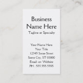 Carte De Visite vaisseau spatial (Dos)