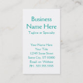 Carte De Visite vaisseau spatial (Dos)