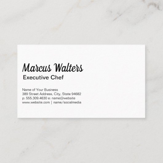 Carte De Visite Vaisselle (Dos)