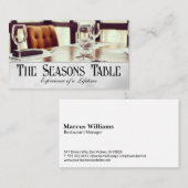 Carte De Visite Vaisselle et vaisselle | Restaurant (Devant / Derrière)