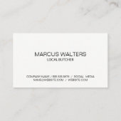 Carte De Visite Vaisselle | Steak House (Dos)