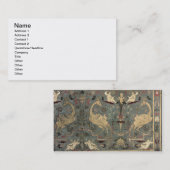 Carte De Visite Valance de conception de la Renaissance, XVIIème (Devant / Derrière)