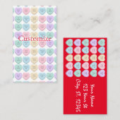 Carte De Visite Valentine Candy Hearts Thunder_Cove (Devant / Derrière)
