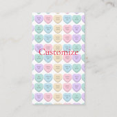 Carte De Visite Valentine Candy Hearts Thunder_Cove (Devant)